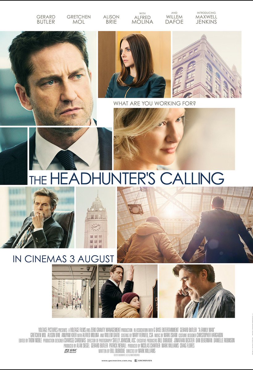 GSC_Movies's tweet photo. Career or your Family?
The answer seems obvious, or is it?
Gerard Butler is the Headhunter in #TheHeadhuntersCalling. In cinemas 3 Aug. https://t.co/pbF3UVhhxq