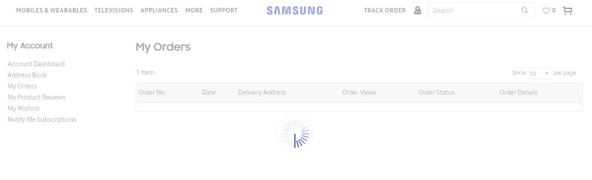 Kunal2604's tweet photo. @Samsung_IN Not able to check my order status. Any issue going on? https://t.co/GqwGttiKlJ