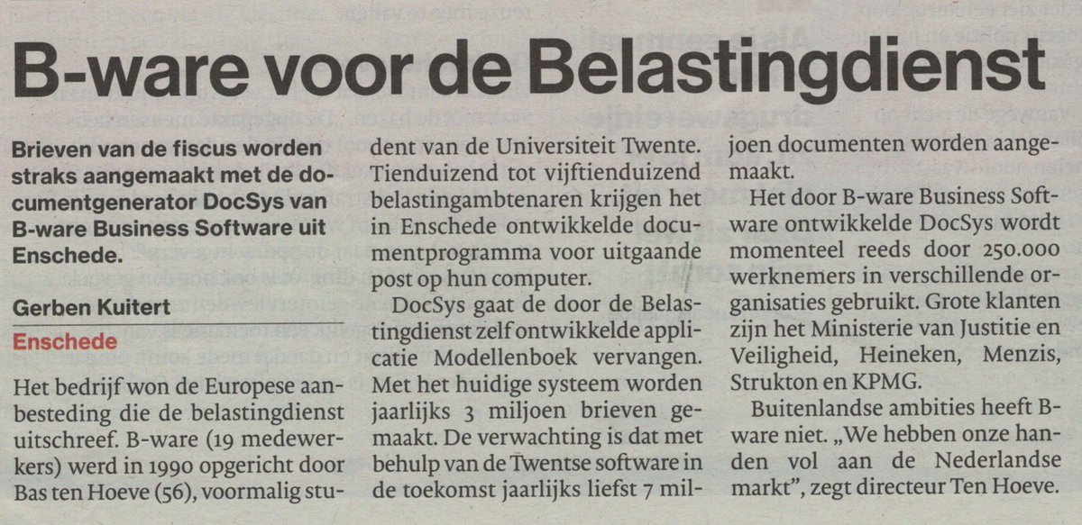 BwareBS's tweet photo. De Twentsche Courant @tubantia vermeldde ons heuglijk nieuws in de krant van zaterdag 15 juli. #trots https://t.co/lrlZclXRP1