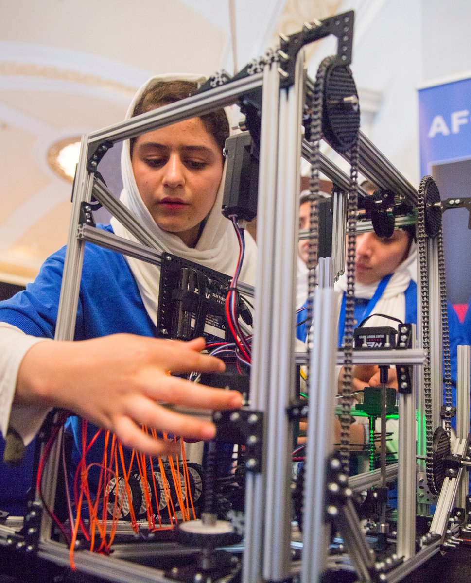 RichardsAFP's tweet photo. Nice pix, worked hard in DAR full of 2000 of the smartest young adults with robots...kind of a nerd fest, Afgan girls here... https://t.co/82CHaBuh8J