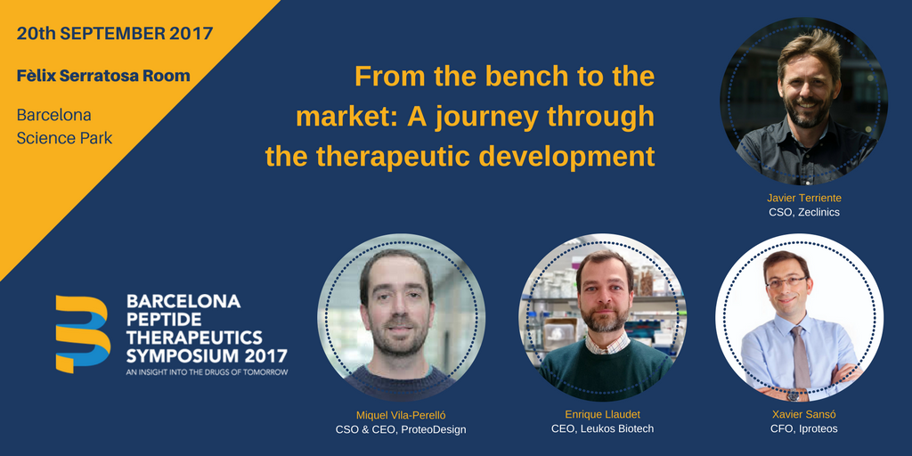 Save the date.
Barcelona Peptide Therapeutics Symposium 2017, 20th September.