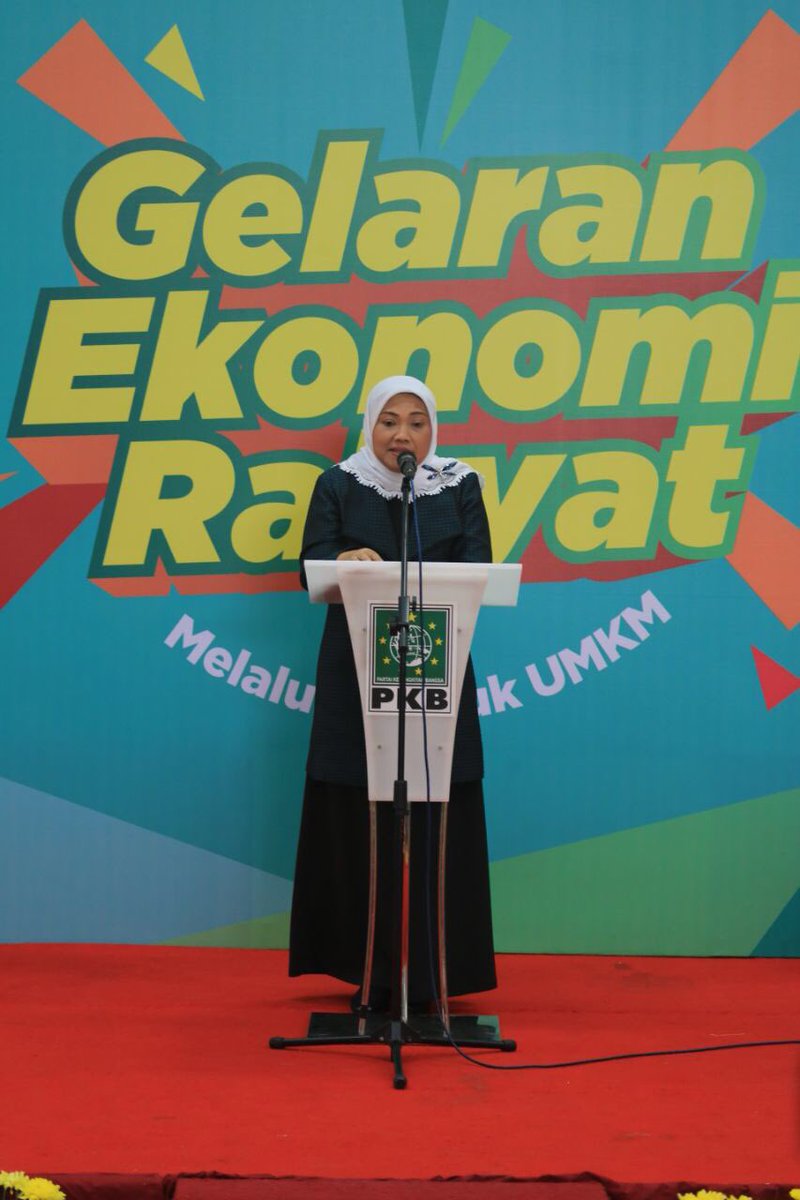 PKBTV's tweet photo. Sambutan Ketua @FraksiPKB Ibu @idafauziyah dalam pembukaan Gelaran ekonomi rakyat #Harlah19PKB @DPR_RI https://t.co/VizL92iiH6