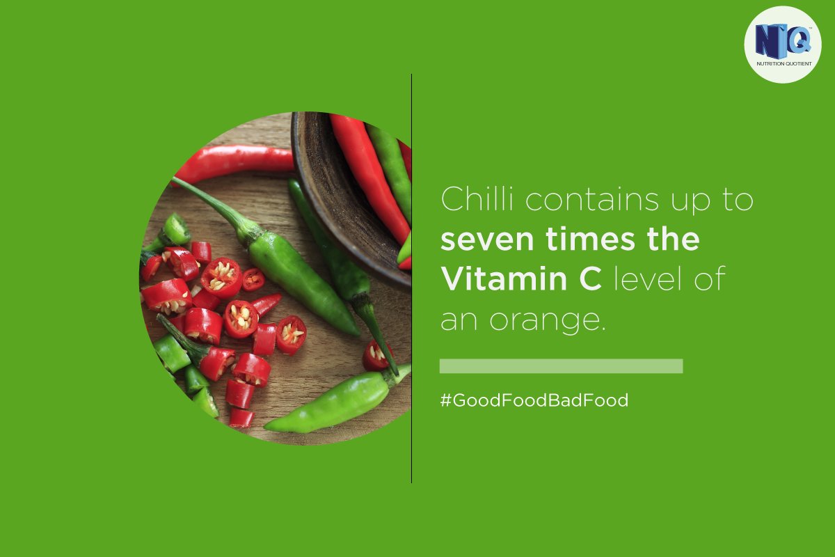 NQIndia's tweet photo. Chilli has a range of benefits that include fighting sinus congestion, aiding digestion &amp; being a good source of Vitamins A &amp; E. #GoodFood https://t.co/gmQ2TorYkW