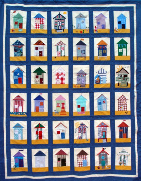 Raffle tickets on sale for the Beach hut quilt at the Tourist information on Freeman Street Wells next the sea &amp; The Sackhouse. #handmade