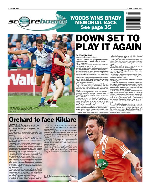 NewryDemo's tweet photo. The front and back pages of this week's Newry Democrat - on sale now! https://t.co/9S8peaSH6Z