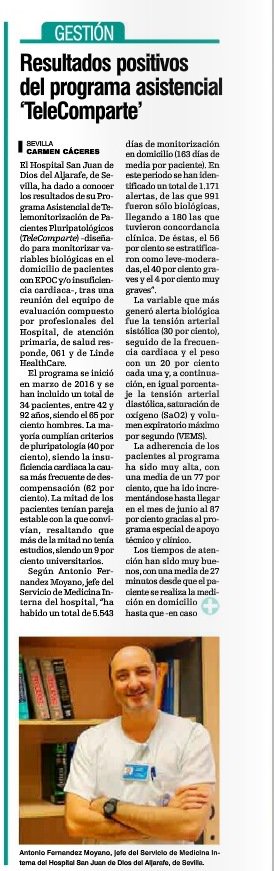 HSJD_Aljarafe's tweet photo. 30 pacientes con EPOC e IC del Aljarafe se benefician ya de este programa de telemonitorización en domicilio #TeleComparte @diariomedico https://t.co/6K0L6jtd0j