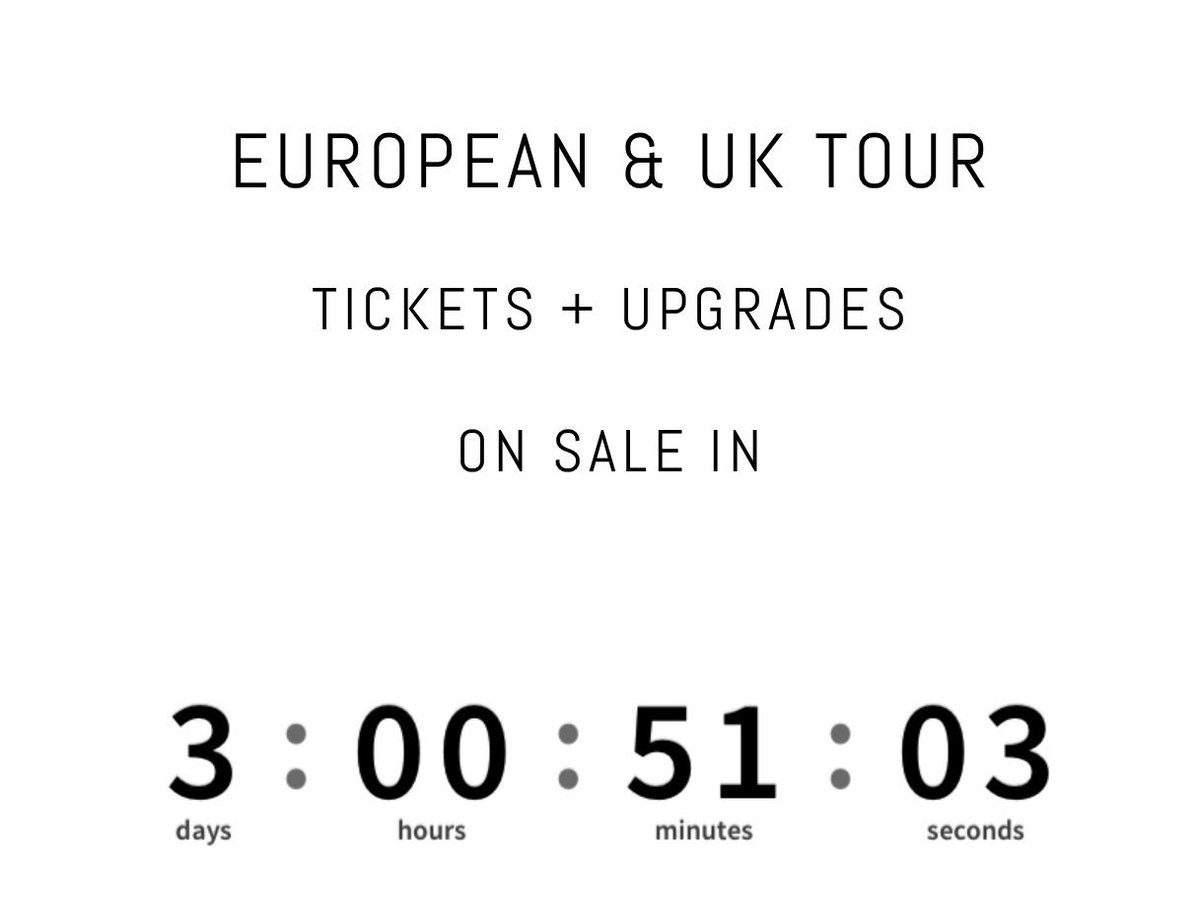 jacobsartorius's tweet image. 3 DAYS. BE SURE TO GET YOUR TICKETS WHEN THEY DROP 🔥They're gonna sell out fast! ⚡️(watch the live counter here : jacobsartorius.com)