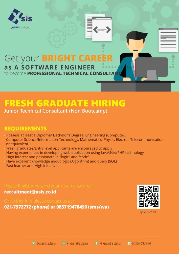 TelUCareer's tweet photo. [JOBS!!!] PT. Xsis Mitra Utama https://t.co/tF6EFdLl2d https://t.co/MKO7a6qIqm