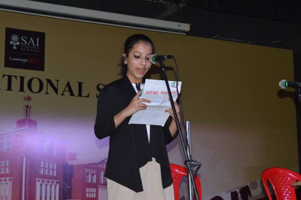 SAI_Edu_In's tweet photo. The little students displayed excellent presentation skills while reading out the news at the 'News Line' competition held at #SAISchool https://t.co/9X85pLyYyO