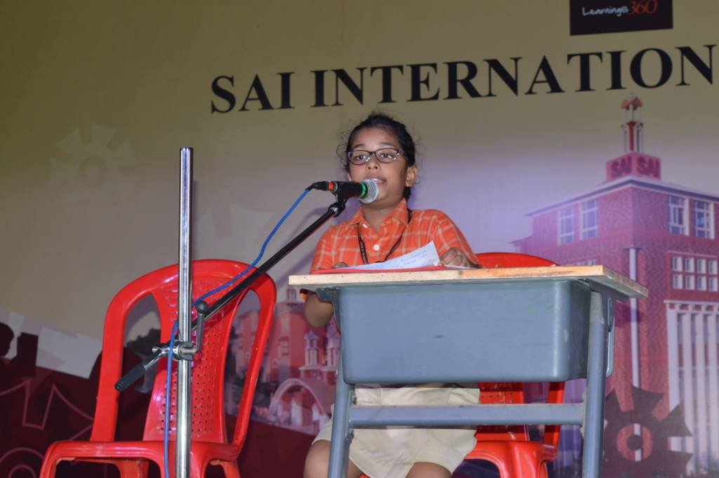 SAI_Edu_In's tweet photo. The little students displayed excellent presentation skills while reading out the news at the 'News Line' competition held at #SAISchool https://t.co/9X85pLyYyO