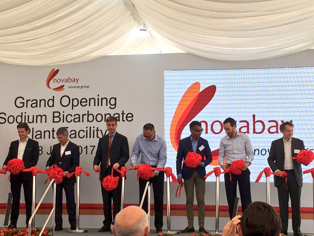 FranceinSG's tweet photo. Amb. Abensour attending the grand opening of #Novabay sodium bicarbonate plant in 🇸🇬 , a major expansion in Asia for 🇫🇷 #Novacap https://t.co/rujzuufH7I