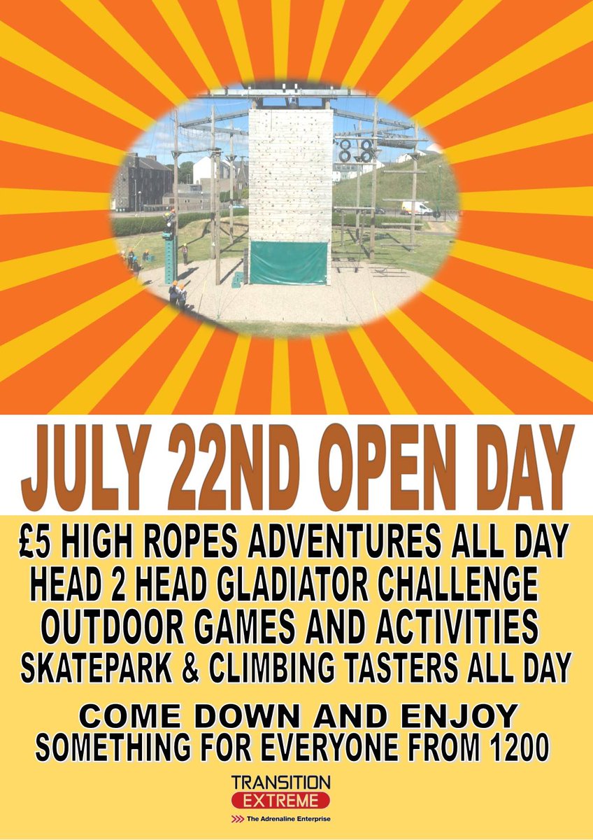 Summer is well and truly here and we've a day of awesome outdoor (and indoor if you prefer) activities planned. Hope this weather holds!