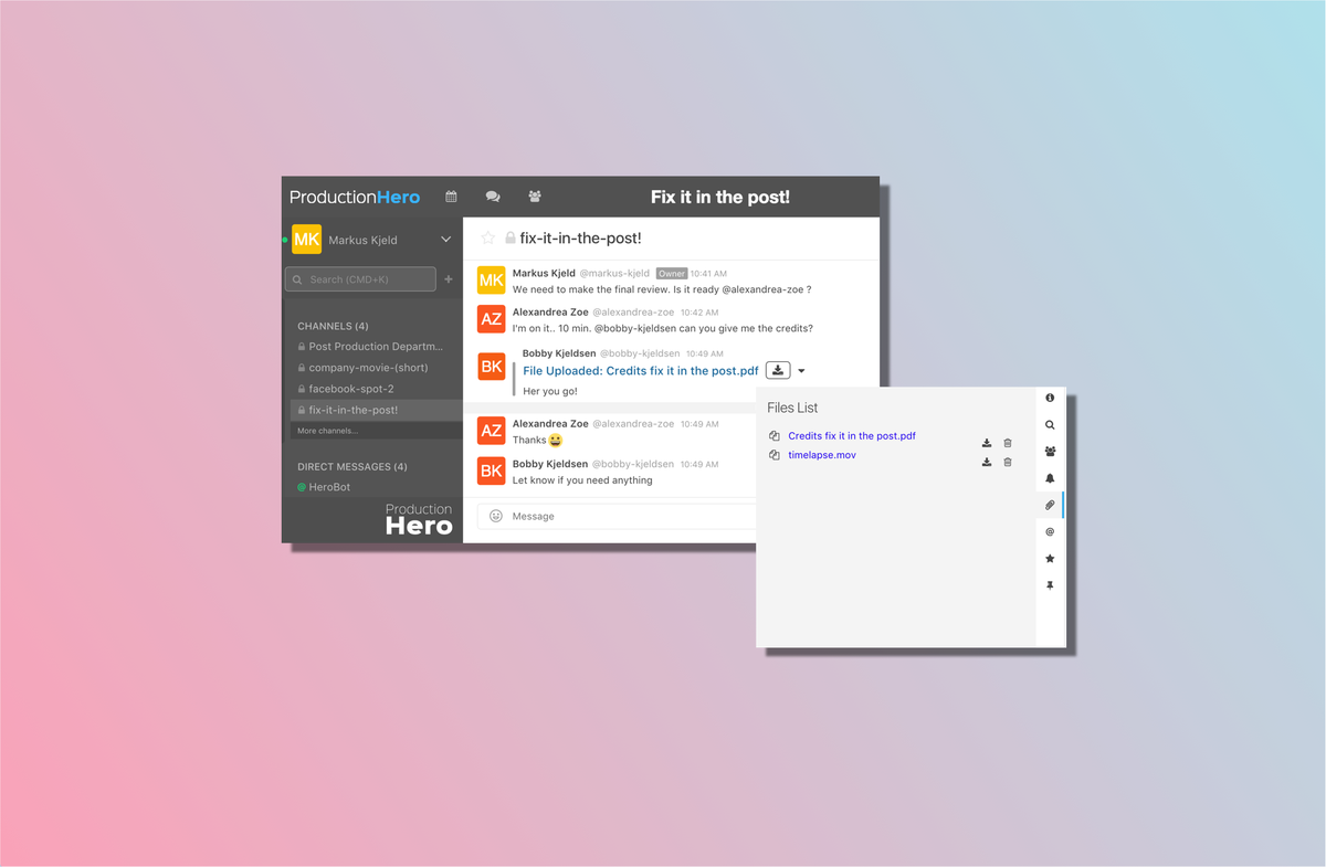 ProductionHero1's tweet photo. Keep your team in the loop and prevents things from slipping through the cracks🎬 #TVproduction #videoproducion 
https://t.co/d5mhyhpBxp https://t.co/GDAmrAYsso