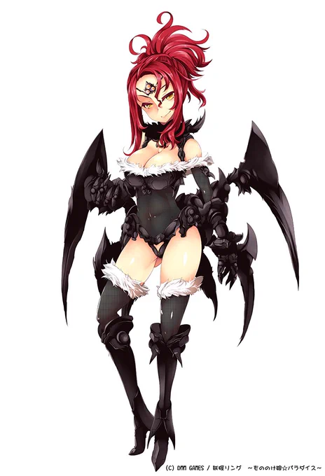 過去絵シリーズ。女郎蜘蛛ちゃん。最初ノーマルレアリティのキャラだったのがデザイン見せたらやっぱ「ハイレアにしましょう」ということになった思い出 