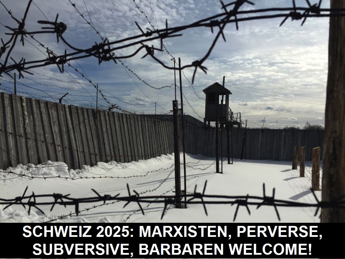 Schweiz 2025: Verbrechen gegen nationale, völkische + ethnische Identität werden mit Todesstrafe oder Zwangsarbeit geahndet. JUSO Schweiz