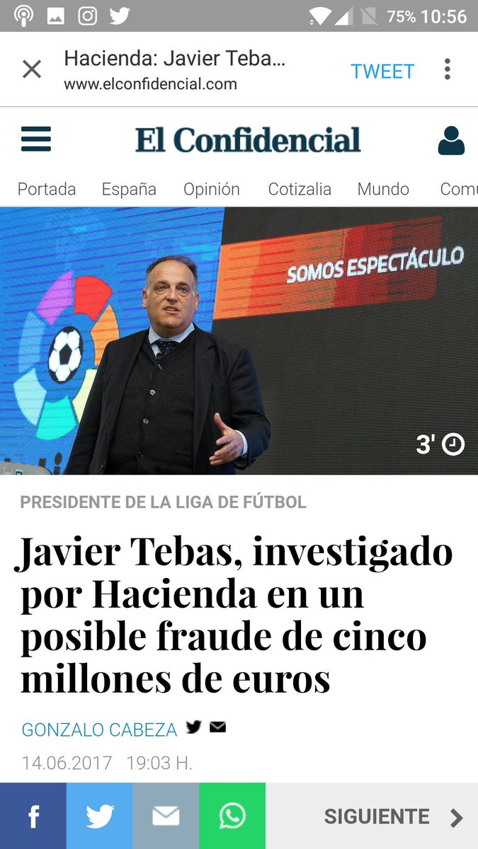 Head of Spanish FA., Villar arrested. 
Head of LaLiga, Tebas, under investigation by Spanish tax authorities. 

Spanish football's top dogs!