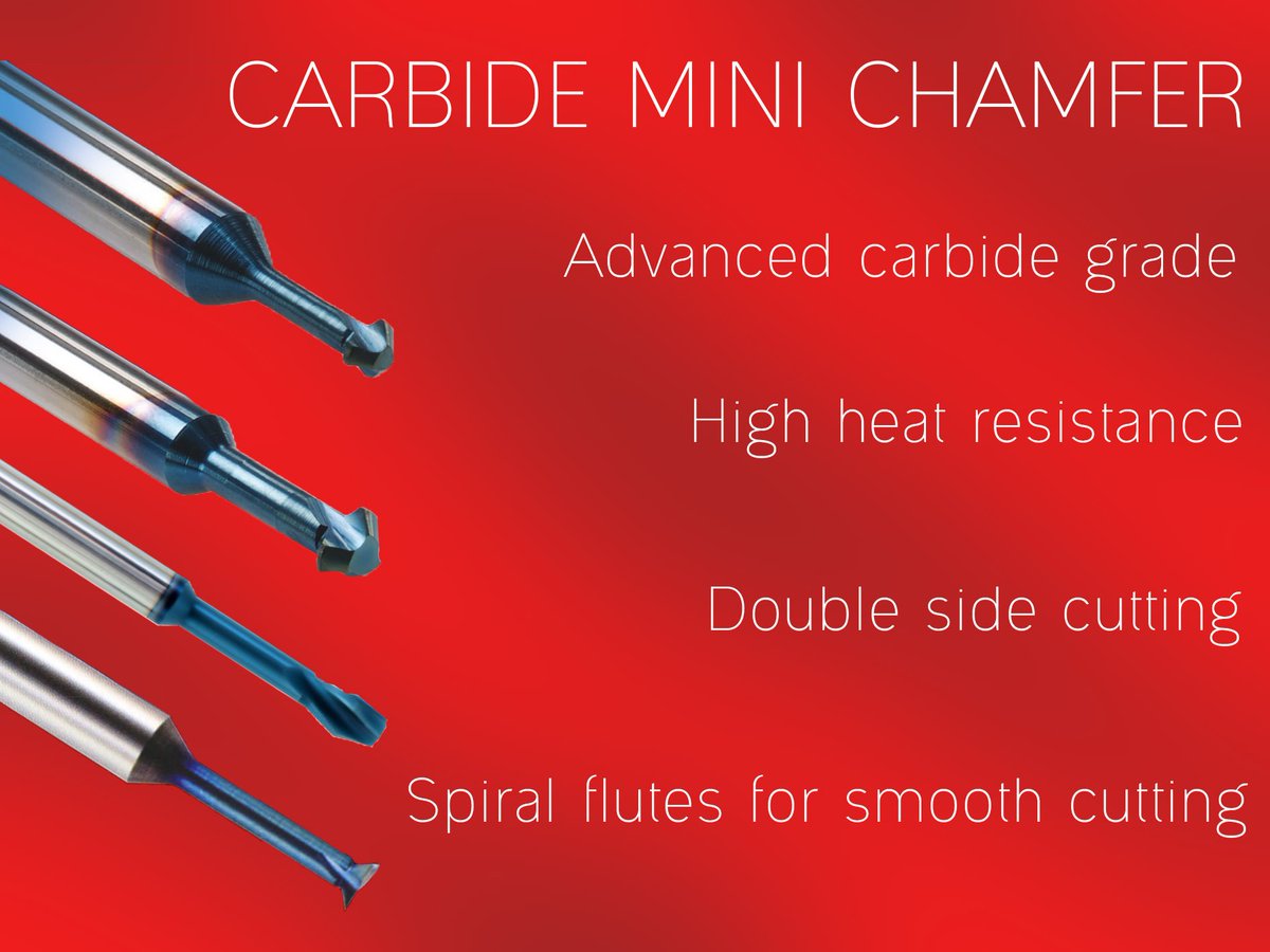 These carbide mini chamfers have extremely high heat resistance, and spiral flutes for smooth cutting 😁 protool-ltd.co.uk