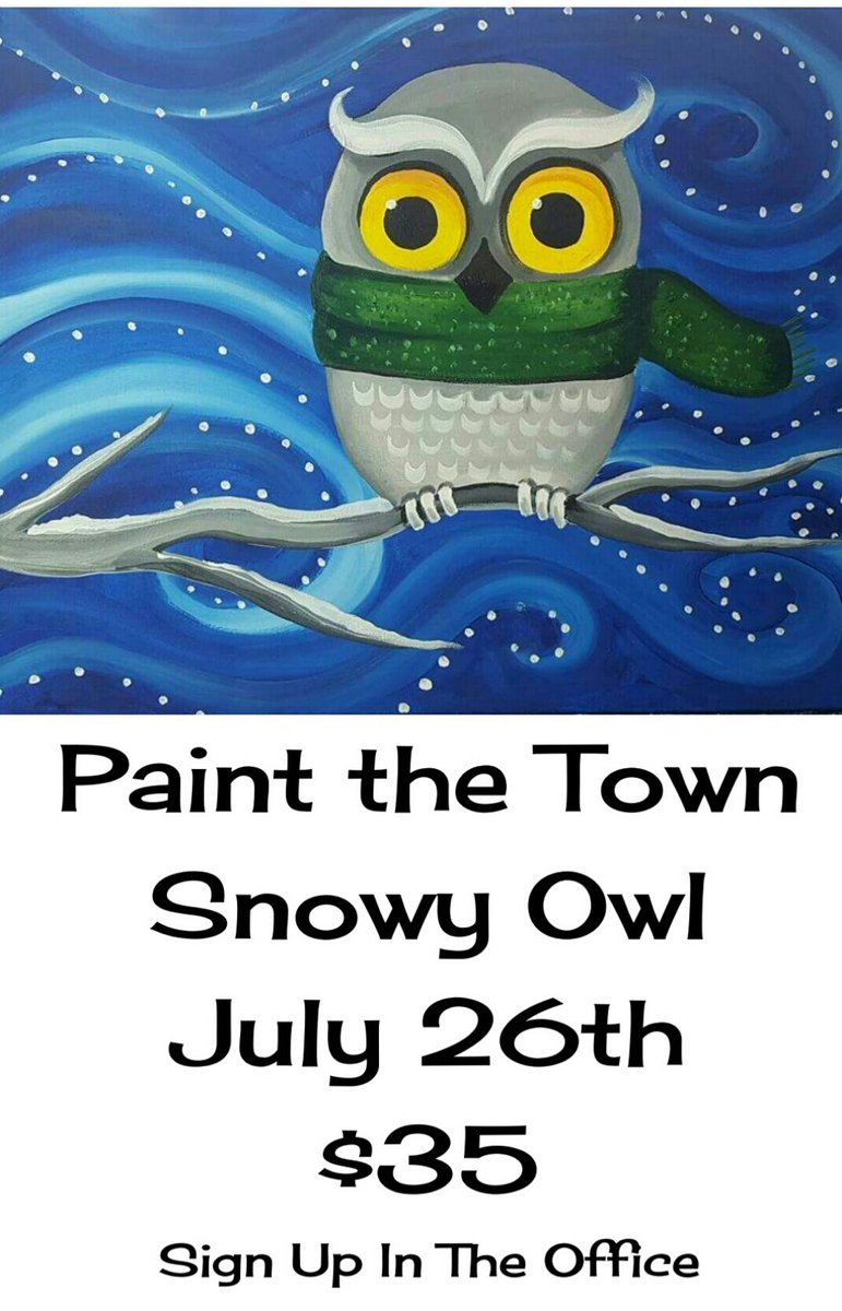 LakesidePines's tweet photo. #lakesidepinescampground #paintthetown.me #snowyowl https://t.co/3fiJeBBxcu