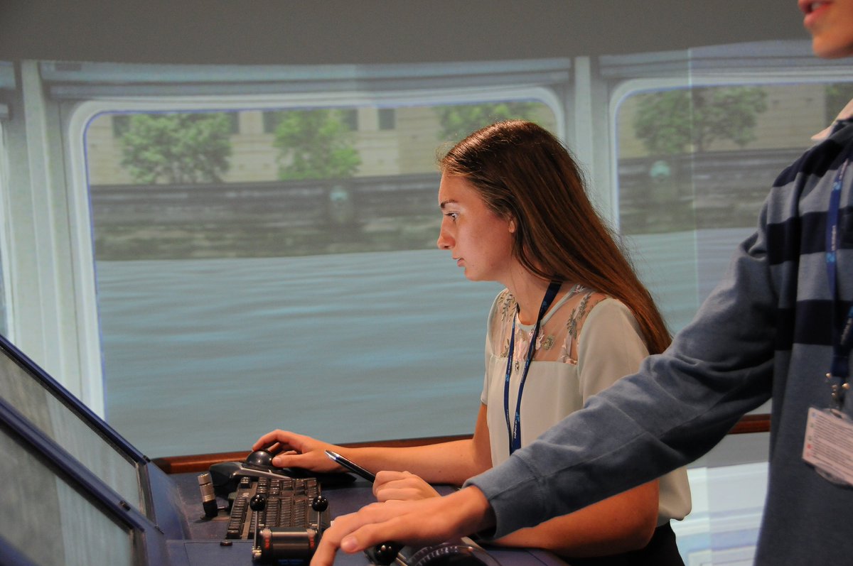 hrwallingford's tweet photo. Good to have Rhiannon & Louis here on a week's work experience last week #hydrodynamic modelling #STEM #ShipSimulation https://t.co/KYXioJElhp