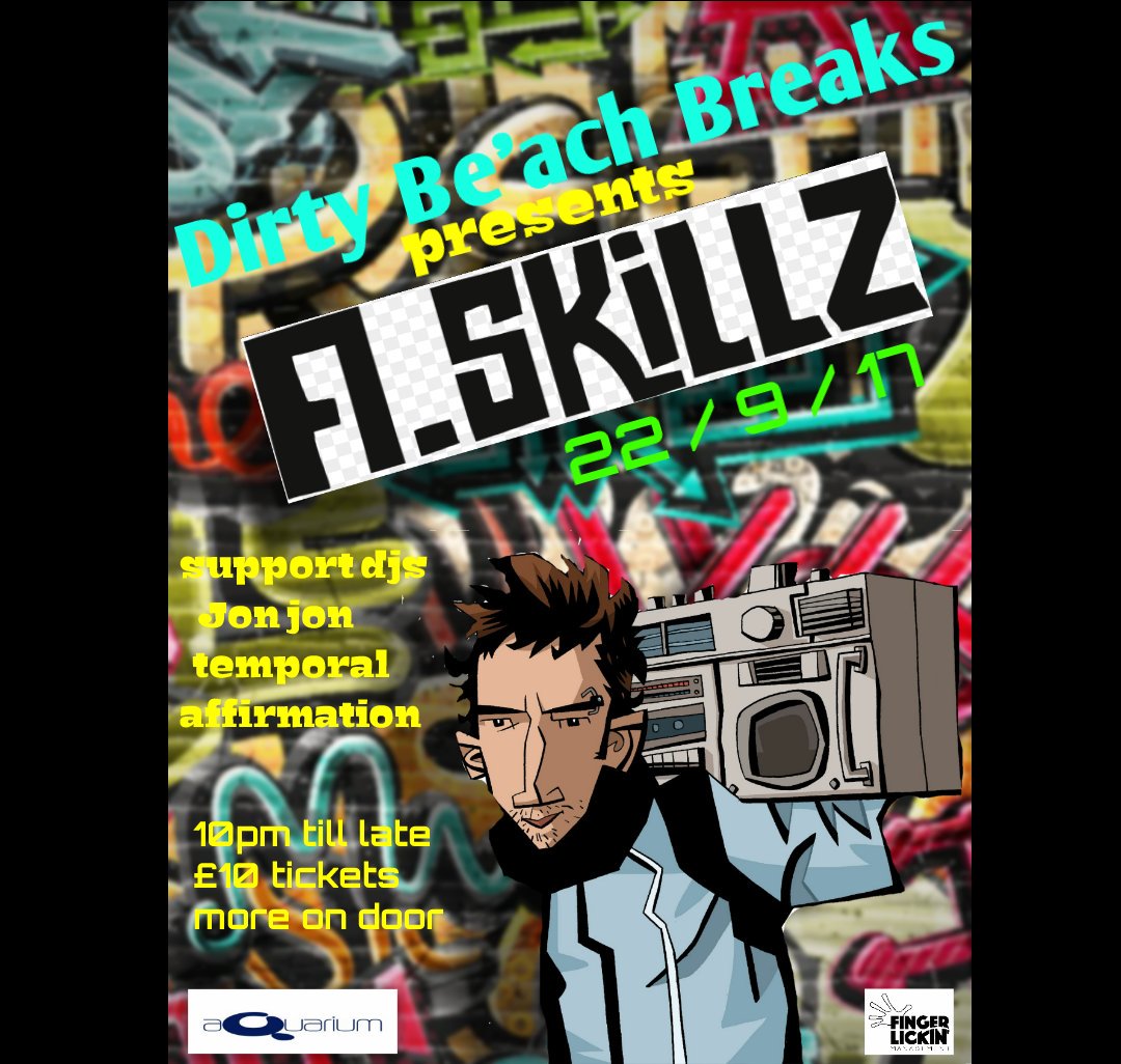 Coming to <a href="/TheAquariumLive/">The Aquarium</a> 22nd september <a href="/A_SKILLZ/">A.Skillz</a> and <a href="/AchDirty/">Dirty Be'ach</a> djs it gonna be a Banger!!!