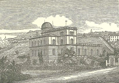 Zurück in die Vergangenheit: Wer erkennt das Gebäude auf diesem Stich? Die Sternwarte wurde von Gottfried Semper entworfen und 1864 erbaut.