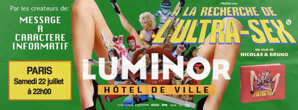 nicolas_charlet's tweet photo. À la Recherche de l'#Ultrasex is back in town!
Sam 22 juillet à 22h @LuminorHDV 
#ProdDistrib: @SynecdocheFilms 
#Flimvre: @EditionsNova https://t.co/7rDjQM92DR