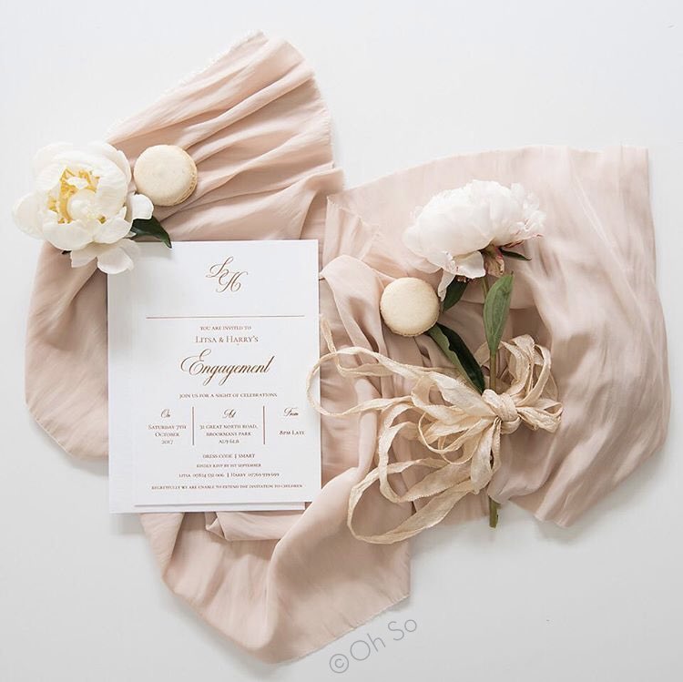 We love this shot by <a href="/tiatalula/">Tia Talula</a> of our bespoke engagement invitations for one of our special couples 💌
Paper: <a href="/colorplanpapers/">GF Smith Colorplan</a>