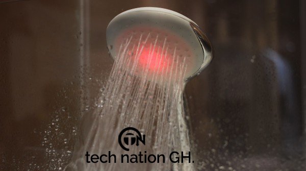 TechNationgh's tweet image. HYDRAO SMART SHOWERHEAD is the news on Tech TUESDAY today.This showerhead displays different colors based on the amount of water used.