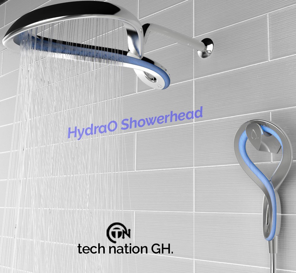 TechNationgh's tweet image. HYDRAO SMART SHOWERHEAD is the news on Tech TUESDAY today.This showerhead displays different colors based on the amount of water used.