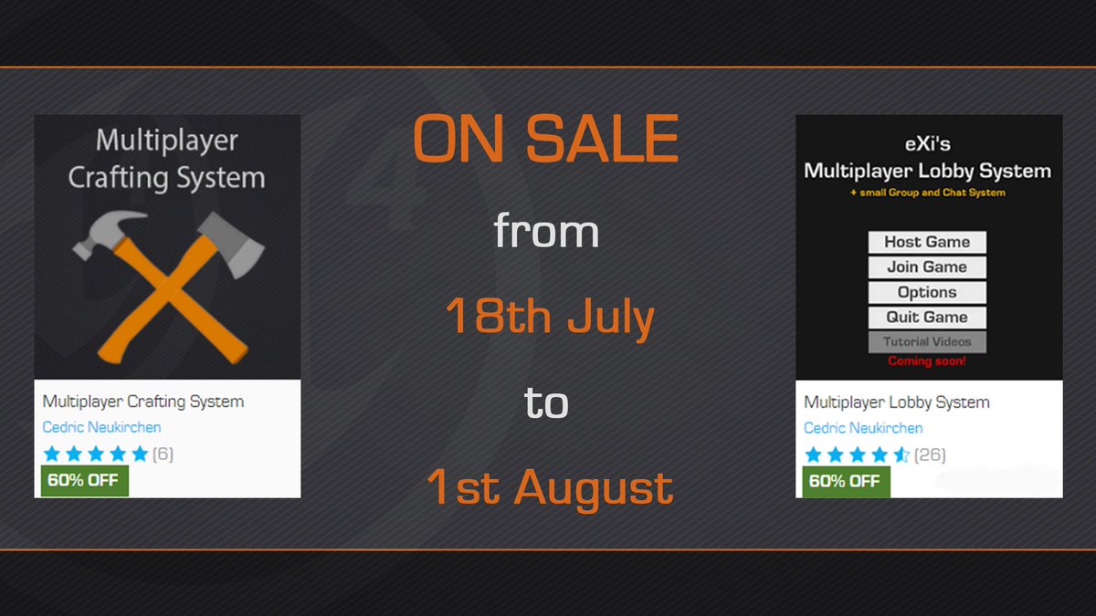 exifrexi's tweet photo. My #UE4 Multiplayer Systems are now on Summer Sale!
#indiedev #gamedev
https://t.co/ur5DCVdGGY https://t.co/PaOCjbiS3n