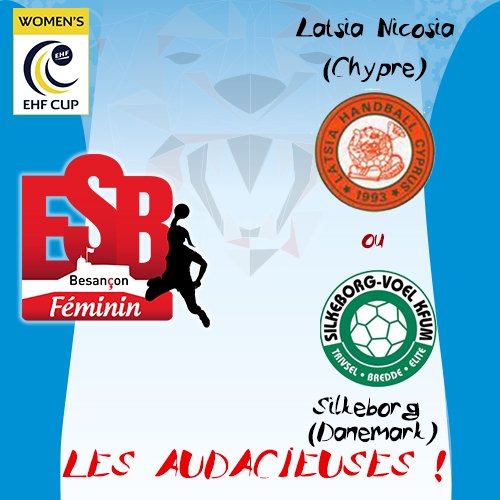ESBF_Handball's tweet image. L'ESBF affrontera donc le vainqueur du match entre le Latsia Nicosia et Silkeborg !