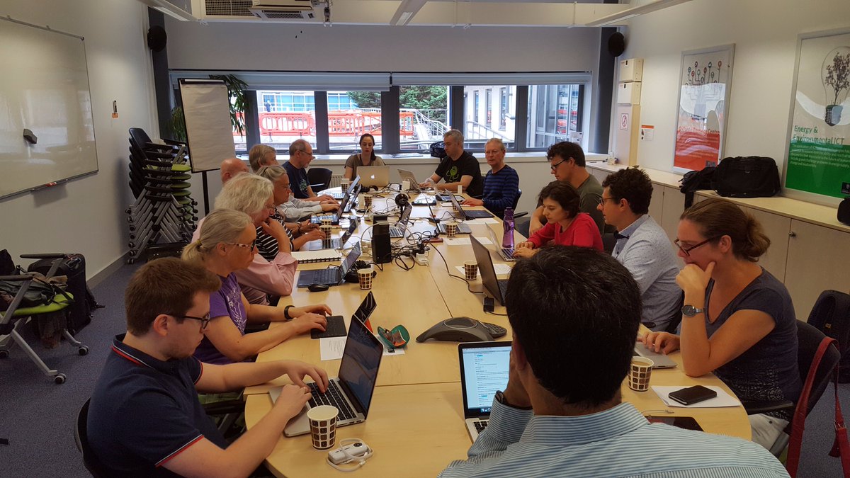 philarcher1's tweet photo. Taking 1st day off from the new job to spend time with the old one. Really pleased to see @w3c Dataset Exchange WG 1st F2F so well attended https://t.co/Z81GxY1r61