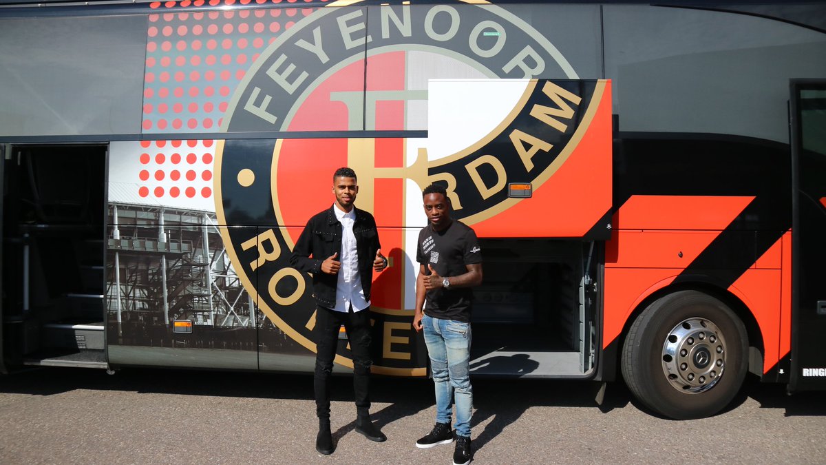 Feyenoord's tweet photo. OFFICIEEL | Feyenoord slaat defensieve dubbelslag: Jeremiah St. Juste en Ridgeciano Haps zijn Feyenoorder! 🔴⚪️

#WelkombijFeyenoord https://t.co/YZpXZ1xMsm