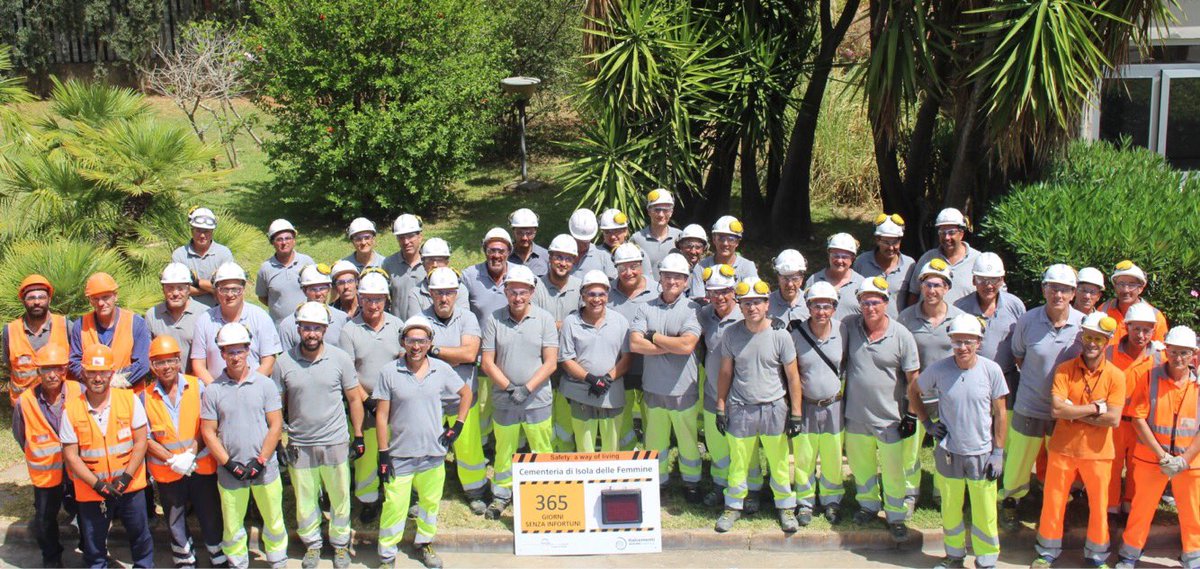 Un anno senza infortuni per lo stabilimento di #IsoladelleFemmine.   “Sicurezza, uno stile di vita”. #sicurezza #lavoro