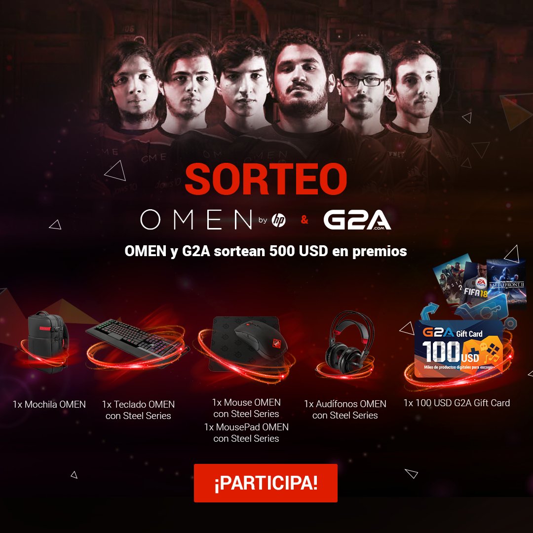 G2A_ES's tweet image. ¡SORTEAZO con HP OMEN exclusivo para Latino América! 
Síguenos + RT y completa los pasos aquí: bit.ly/2Sorteazo-Omen…