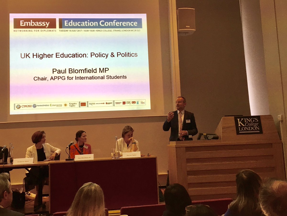 MsLoloJ's tweet photo. Shadow #Brexit Minister @PaulBlomfieldMP says Opposition will push Govt to take international students out of net migration figs. #EdCon17 https://t.co/ijpAqhMjZz