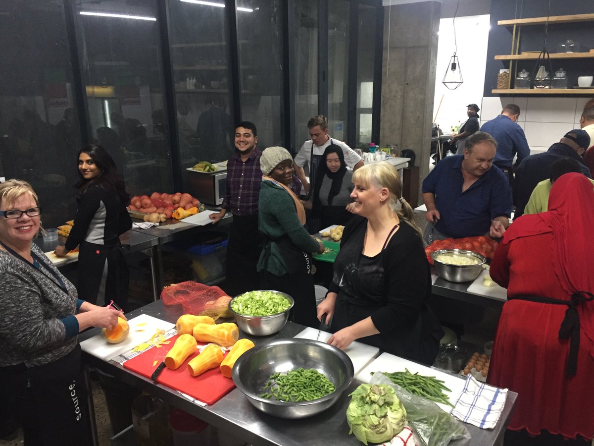 Source_Food's tweet photo. 4 companies spent their #67minutes in our kitchen today to help make soup and curry for those in need. https://t.co/q1s9HryDYA