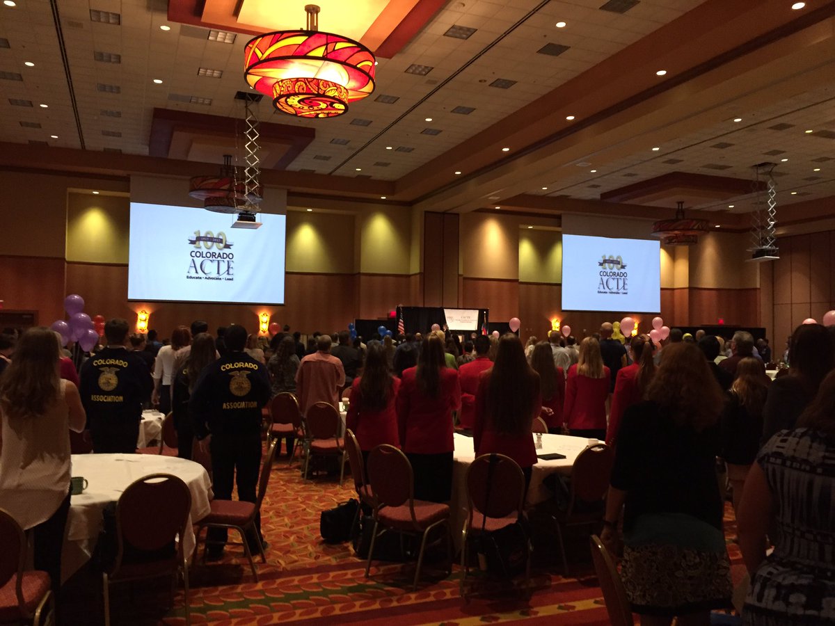ColoradoACTE's tweet photo. And we're off!  @ColoradoACTE Opening Session is under way - meet/greet by division; learning from @GrowingLeaders, @TimElmore about Gen iY! https://t.co/F6bXBWGplk