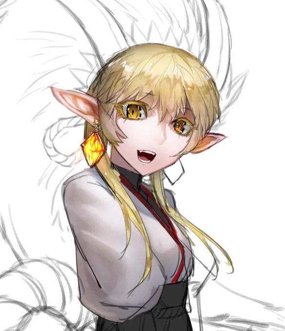 好きな絵描きさんの絵を見つつ色塗りの仕方を模索してたんだけど、あともう少しでなにか掴めそう...! 