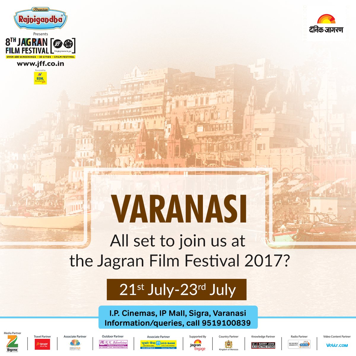 VeblrOfficial's tweet photo. #Varanasi! We are coming to your city with the best of offbeat #cinema! Save the date &amp; meet us at #JFF2017. #VaranasiChapter https://t.co/kupiS3L5lP