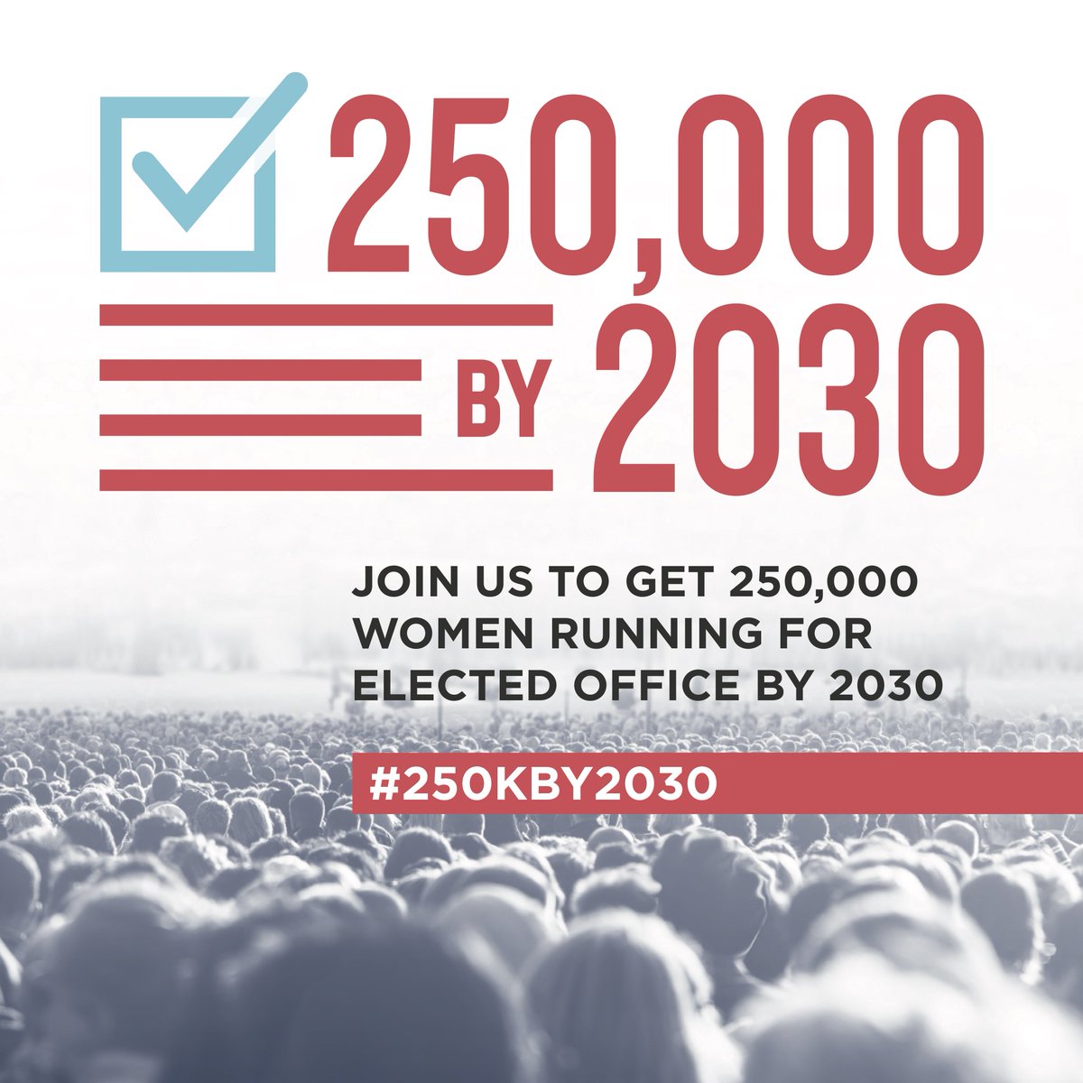 SheShouldRun's tweet photo. BIG NEWS! Why have we been happy dancing all morning? Our new campaign to get #250Kby2030 just launched!
https://t.co/ECxku1JG9W https://t.co/DWscMWfg6y
