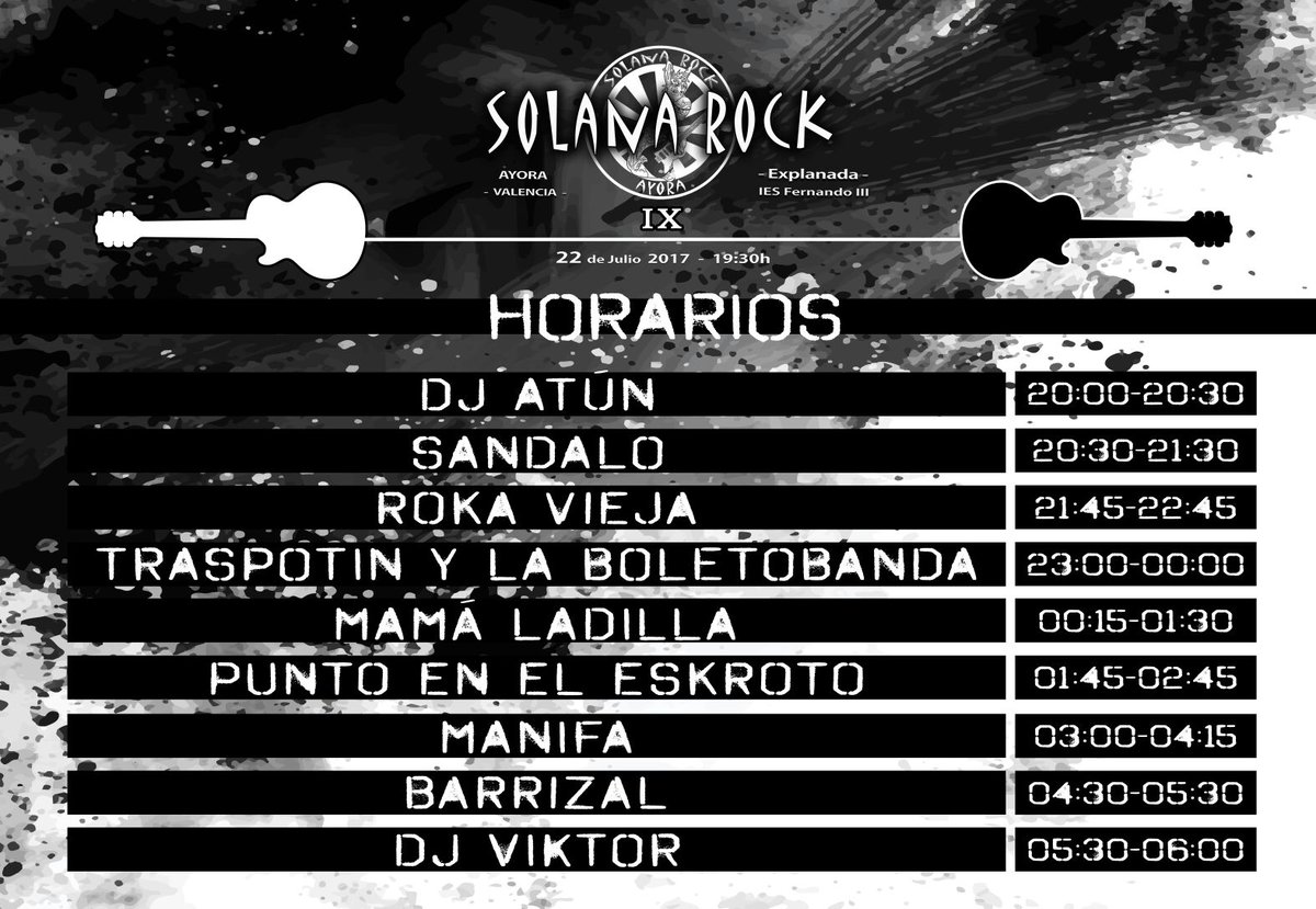 ismaelm81727672's tweet photo. @laboletobanda @ManifaPunk @MamaLadilla  @ROKAVIEJA @Barrizalbanda @gazpatxorock @GazpatxoFestC @LaManchaRock @insonoro @Manerasdevivir https://t.co/LhjE7VuGfI
