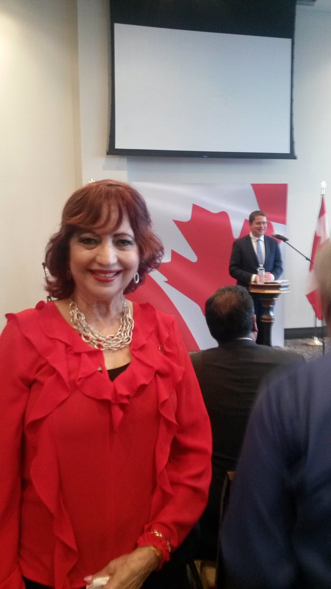AshaSethSenator's tweet photo. Honor to support Leaderof Apposition   @AndrewScheer Great Speechpacked Hall Markham @lraitt @BobSaroyaMP @JoeDanielCPC #cdnpoli @SenateCA https://t.co/h7LoJFZIWK