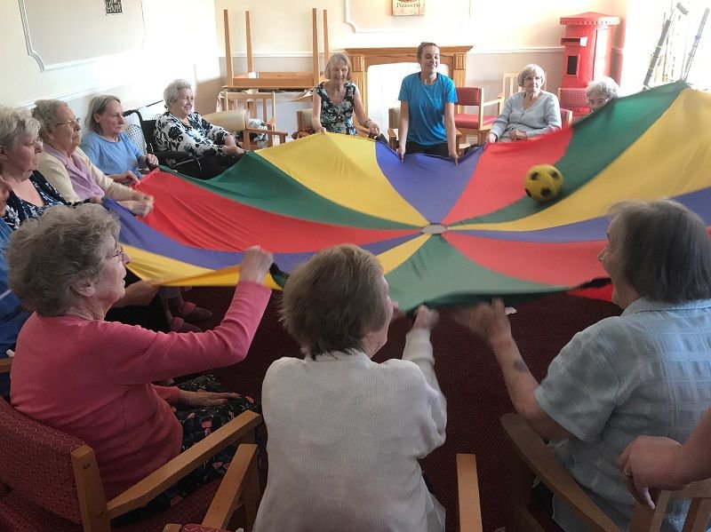 careselectmag's tweet photo. Specialist practitioners from dance and fitness firm @NouWellbeing put residents through their paces! https://t.co/ayWRFtTjYP #wellbeing https://t.co/18HzAxlWM5