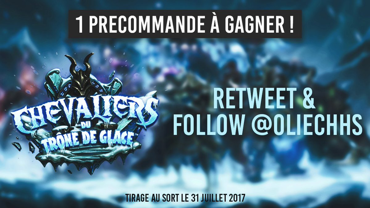 OliechHS's tweet photo. 50 boosters à gagner de la nouvelle extension  " Les Chevaliers du Trône de glace " RT + Follow les potes 👍 - tirage au sort le 31/07 https://t.co/Hpx1Mhcl6u