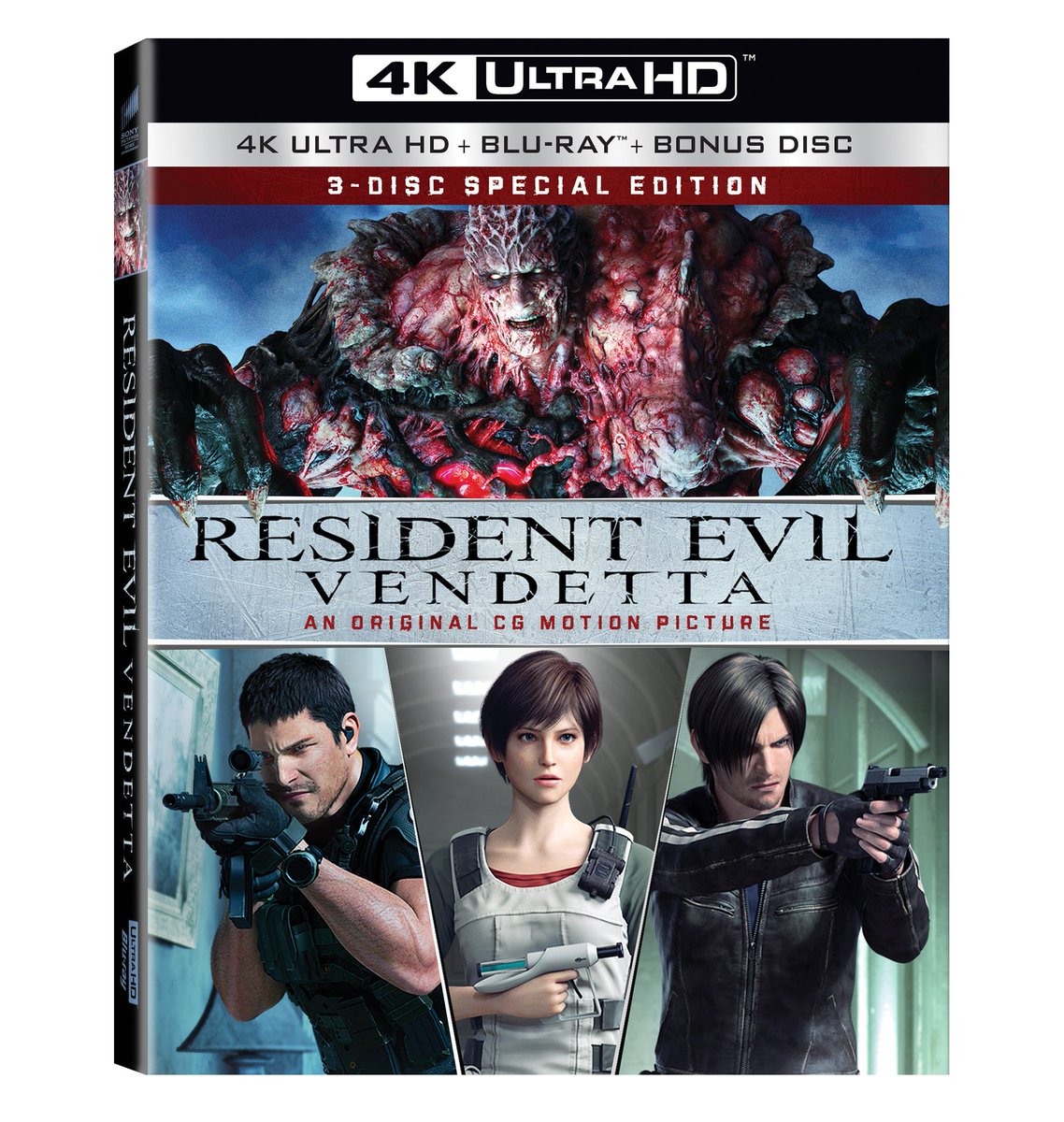 REDeathIsland's tweet photo. The scarier and action packed Resident Evil: Vendetta is available today on Blu-ray! Get your copy today: https://t.co/oiUKFR31XE https://t.co/VbKLVV4pwg