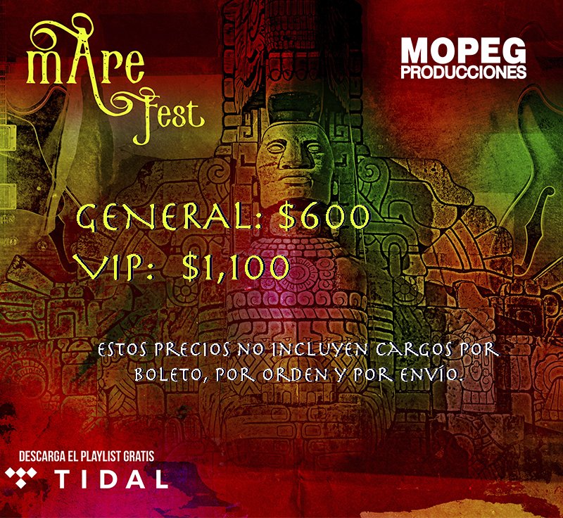 marefestoficial's tweet photo. #Felizmartes compren ya sus boletos para #MareFest en @TusBoletosMX https://t.co/I13xscgcWB
