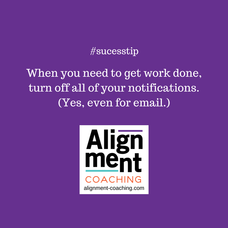 LeilaHock's tweet photo. Notifications fracture your attention and ruin your focus. Turn them off when you're working to #getmoredone and enjoy your work more! https://t.co/0y0GVM76dz
