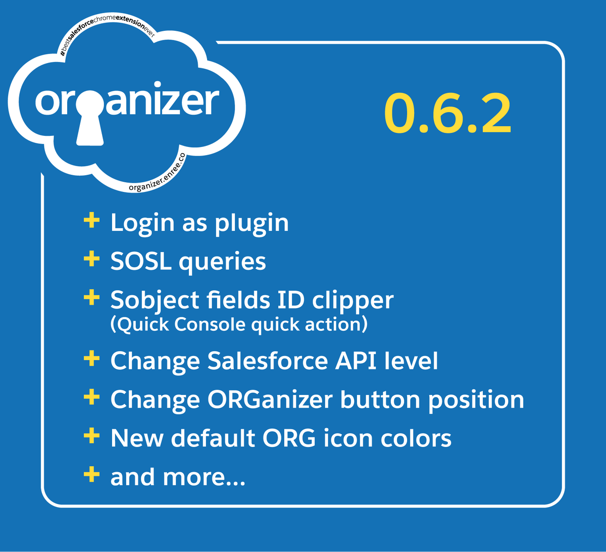 Enreeco's tweet photo. #Salesforce #ORGanizer Birthday Release 0.6.2 live! A gift from me to all my beloved #ORGanusers #KeepItFree https://t.co/mP39jHwNC4 🚀🤓 https://t.co/f7xCZxkqjd