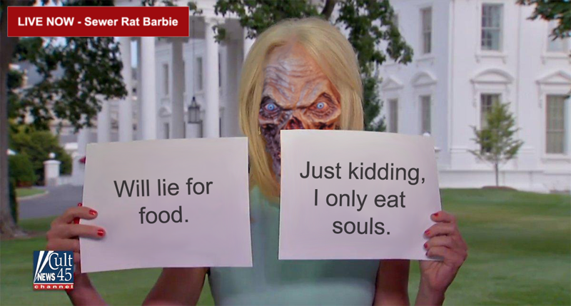 Donnie2Scoop's tweet photo. @NWPinPDX She makes little kids scared.
#CryptKeeperConway
#SoulSuckerConway
@KellyannePolls https://t.co/GdJtvnGDV9